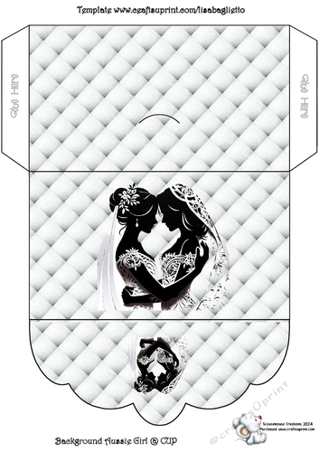 Wedding Silhouette 06 Padded Money Wallet