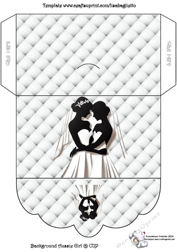 Wedding Silhouette 07 Padded Money Wallet
