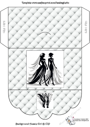 Wedding Silhouette 08 Padded Money Wallet