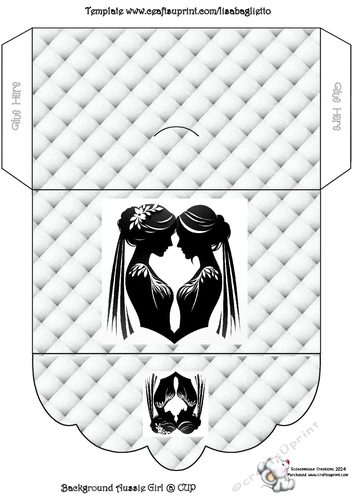 Wedding Silhouette 09 Padded Money Wallet
