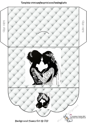 Wedding Silhouette 10 Padded Money Wallet