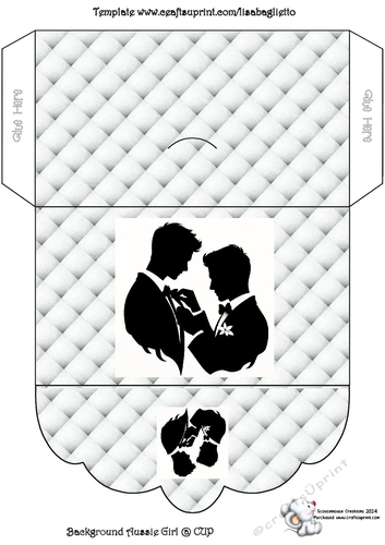 Wedding Silhouette 11 Padded Money Wallet