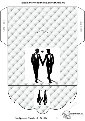 Wedding Silhouette 13 Padded Money Wallet