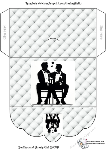 Wedding Silhouette 14 Padded Money Wallet