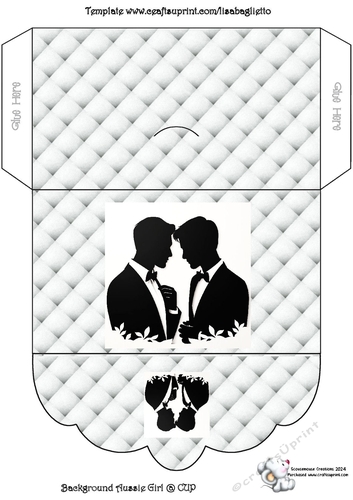 Wedding Silhouette 15 Padded Money Wallet