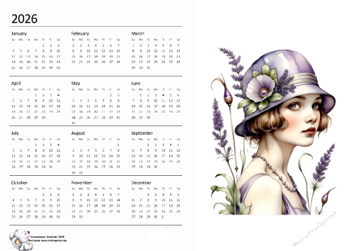 2026 calendar Flapper (Style 2) 10