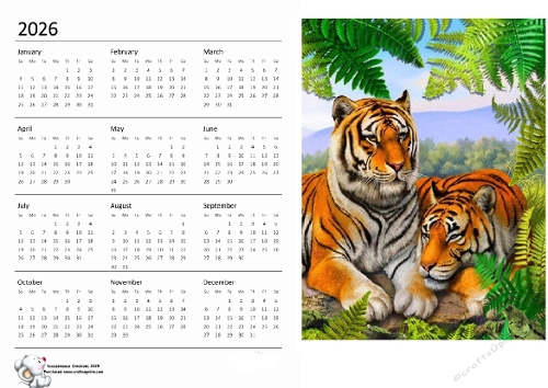 2026 calendar Tigers