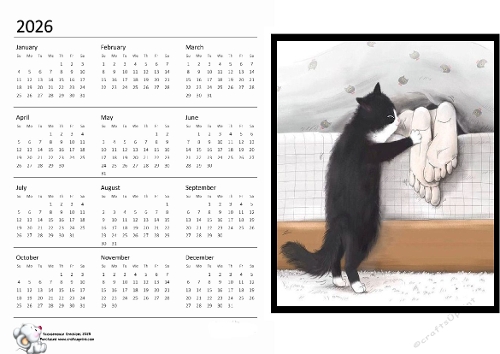 2026 calendar Wakey Wakey