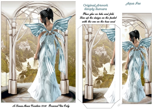 Aqua Fae Bookmark card