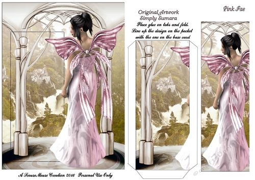 Pink Fae Bookmark card