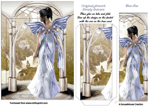Blue Fae Bookmark card