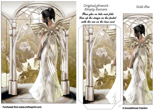 Gold Fae Bookmark card