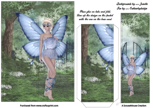 Blue fairy Pocket Bookmark 