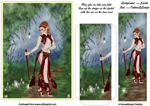 Pink and White Fae Pocket Bookmark