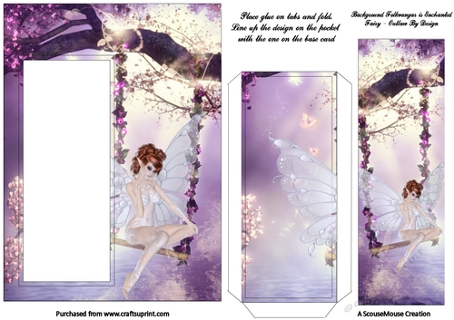 Red haired fairy in white fairy on swing Pocket Bookmark