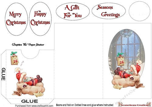 Santas Rest Ink Saver Gift Wallet