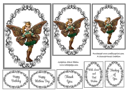  Steampunk Fairy toppers