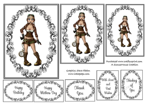Steampunk Girl Toppers