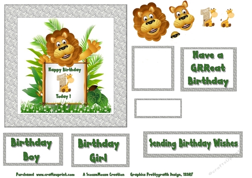 Lion 1st Birthday Sheet