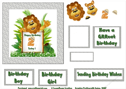 Lion 2nd Birthday Sheet