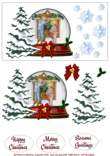 Hanging up the stocking Snowglobe
