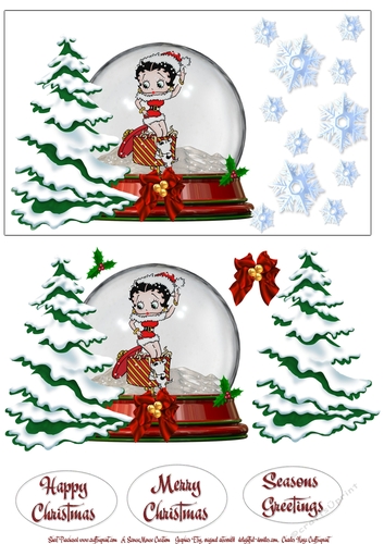 Betty as a Gift Snowglobe
