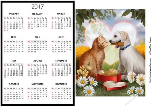 Animal Romance Calendar