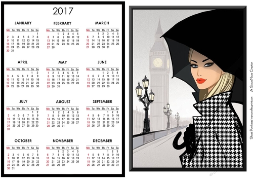 A Rainy day in London Calendar