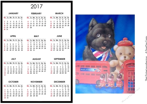 Trip to London Calendar