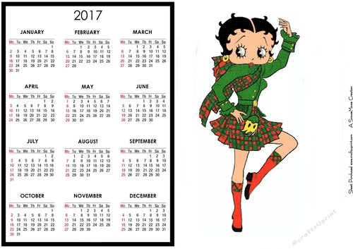 Highland  Betty Calendar