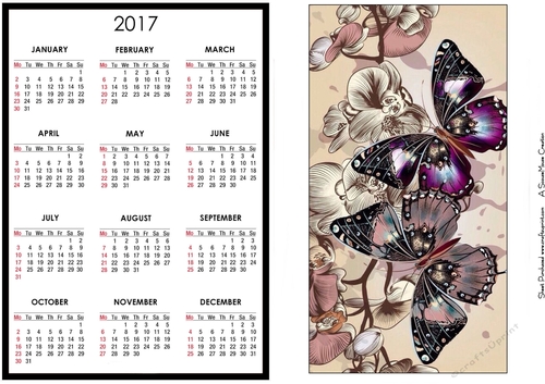  Jewelled Butterflies Calendar