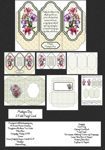 Mothers Day Tri Fold Card Kit