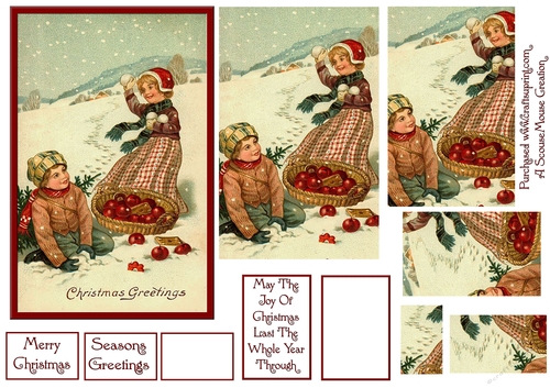 Vintage Snowball Fight!  Pyramid