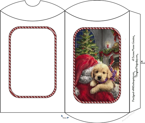 A Fluffy Gift from Santa Pillow Box