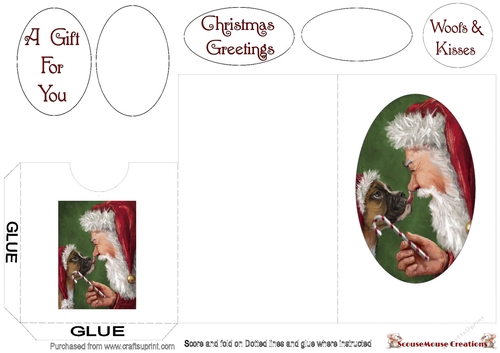 Santas Christmas Friend Gift Wallet Ink Saver