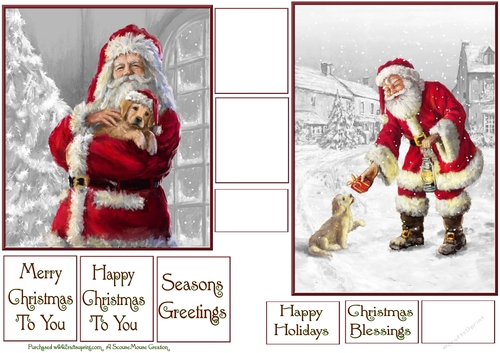 Santa and Lab Puppy & Santas Special Delivery Toppers
