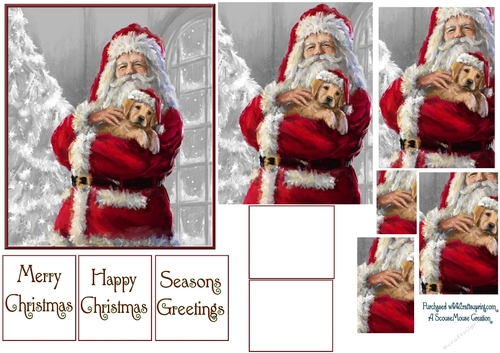 Santa and Lab Puppy Pyramid