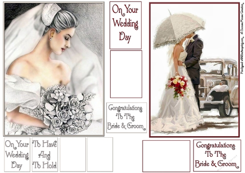 Pensive Bride parasol Kiss Toppers