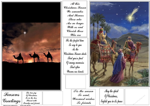 3 Wise Men in Silhouette & Follow that Star Toppers