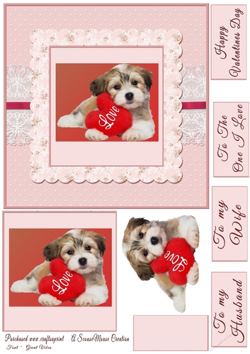  Valentine  Love Puppy  Quick card