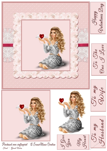  Valentine I give you my Heart with sentiment