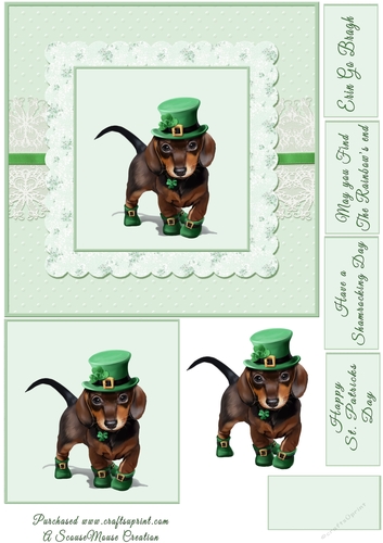  Quick Card St. Patricks Day Pup