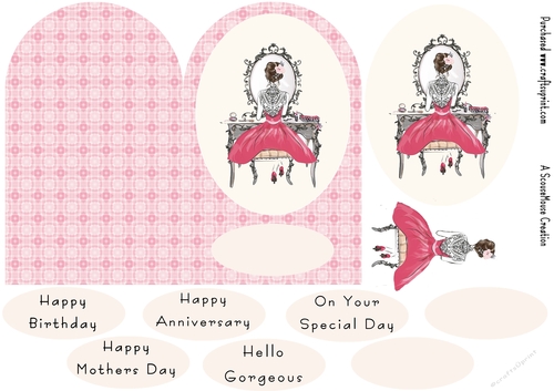  Hello Gorgeous Round topped Card