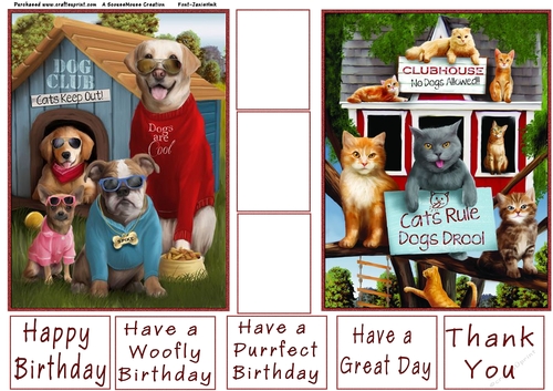 Dogs are Cool and Cats Rule Topper