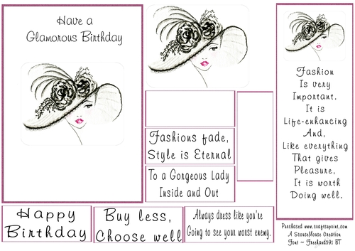Glamorous Birthday 7 Sheet