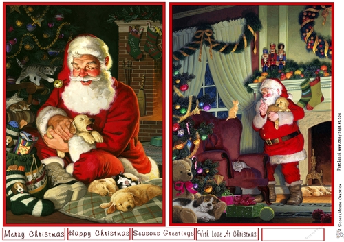 Sleepy Pups Santa & Shh Santa Toppers