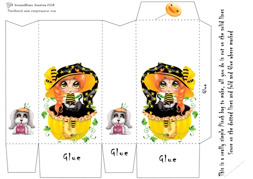 Halloween Pinch Bag Cute Halloween Trick or Treat Blank