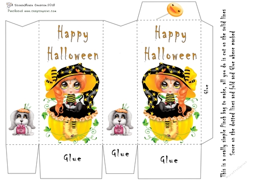 Halloween Pinch Bag Cute Halloween Trick or Treat Happy Halloween