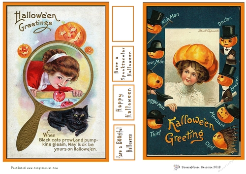 Vintage Halloween Mirror Toppers 3