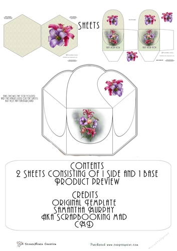 Hexagon Box Bouquet Just for you mini kit
